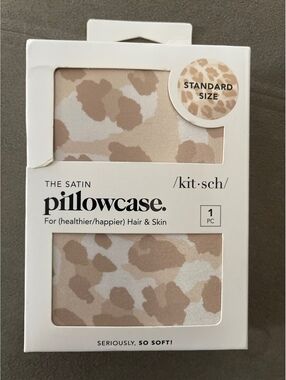 Kitsch Satin Pillowcase Standard Size Leopard Print